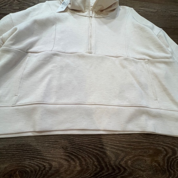 Travis Mathew Women's Skyloft Soft Half-Zip Sweatshirt, Sz Large, Cream, Golf - Picture 5 of 14